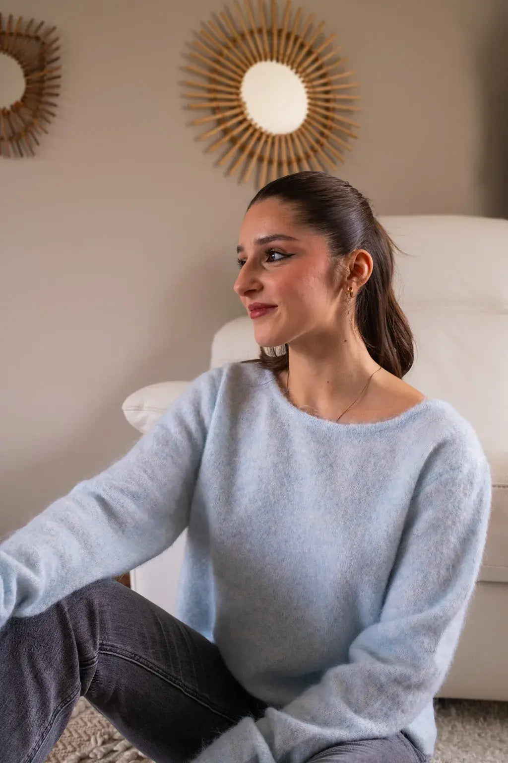 Pull Hilona bleu ciel