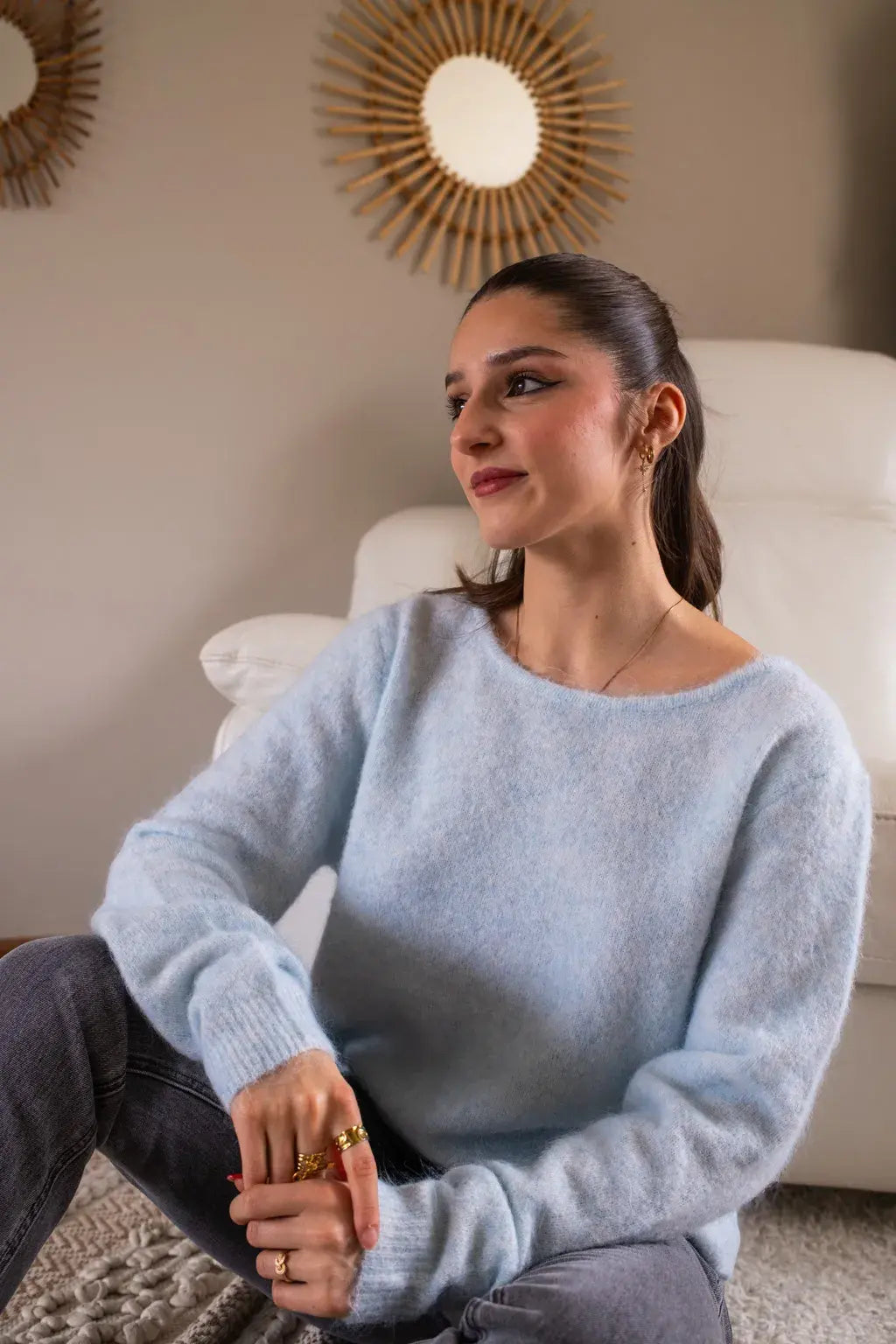 Pull Hilona bleu ciel