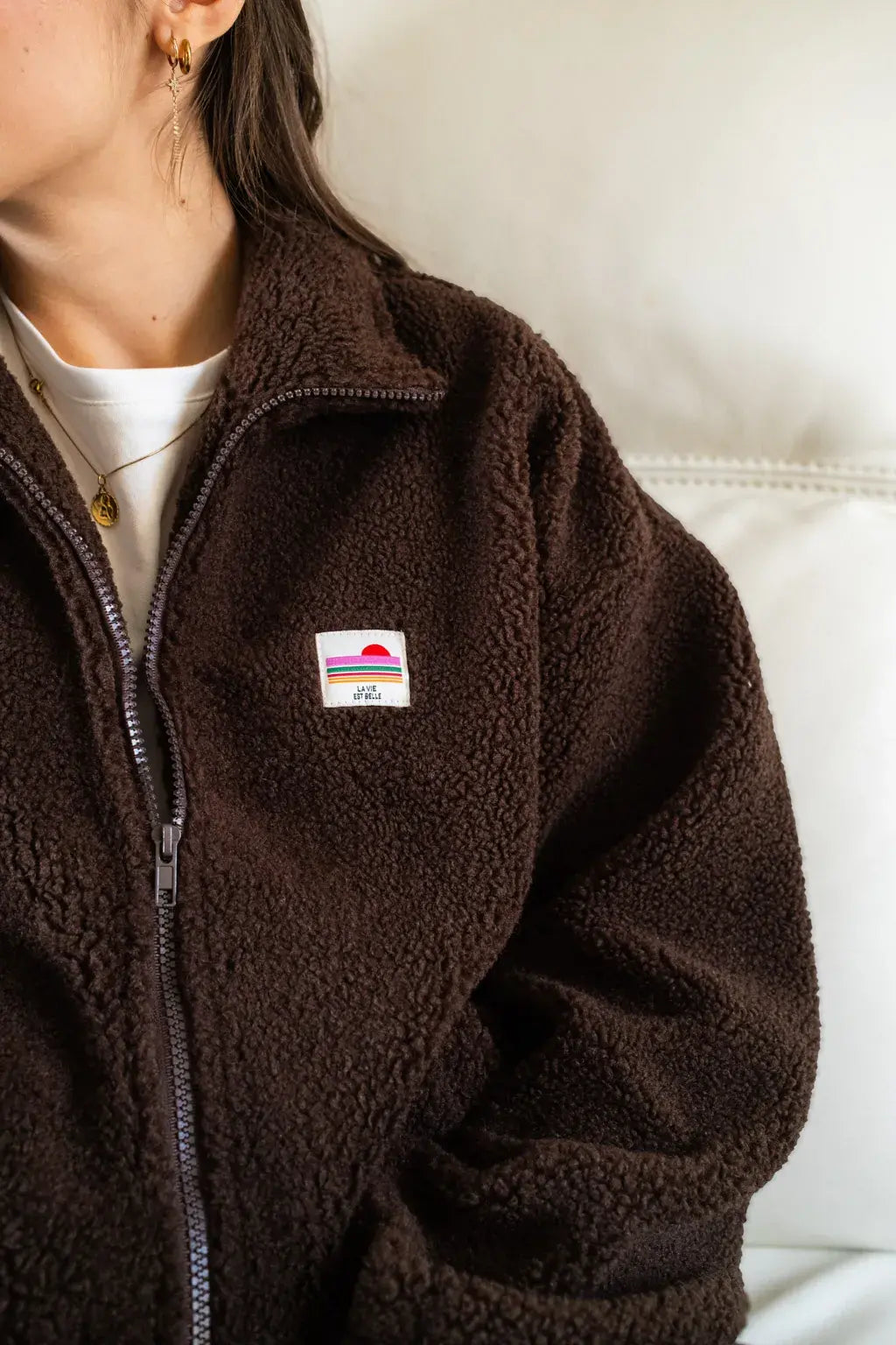 Veste polaire Sofia chocolat