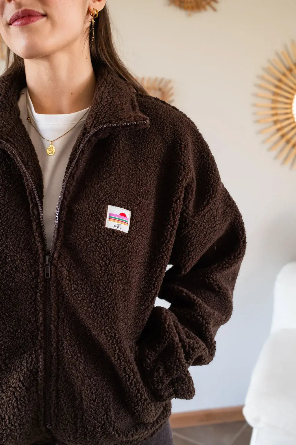 Veste polaire Sofia chocolat