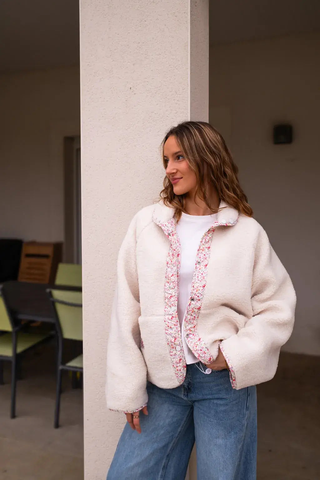 Veste réversible Suzie écru