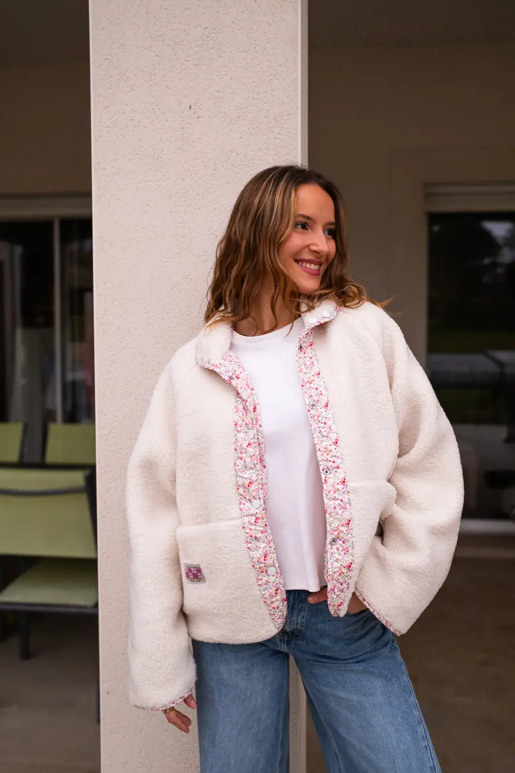 Veste réversible Suzie écru