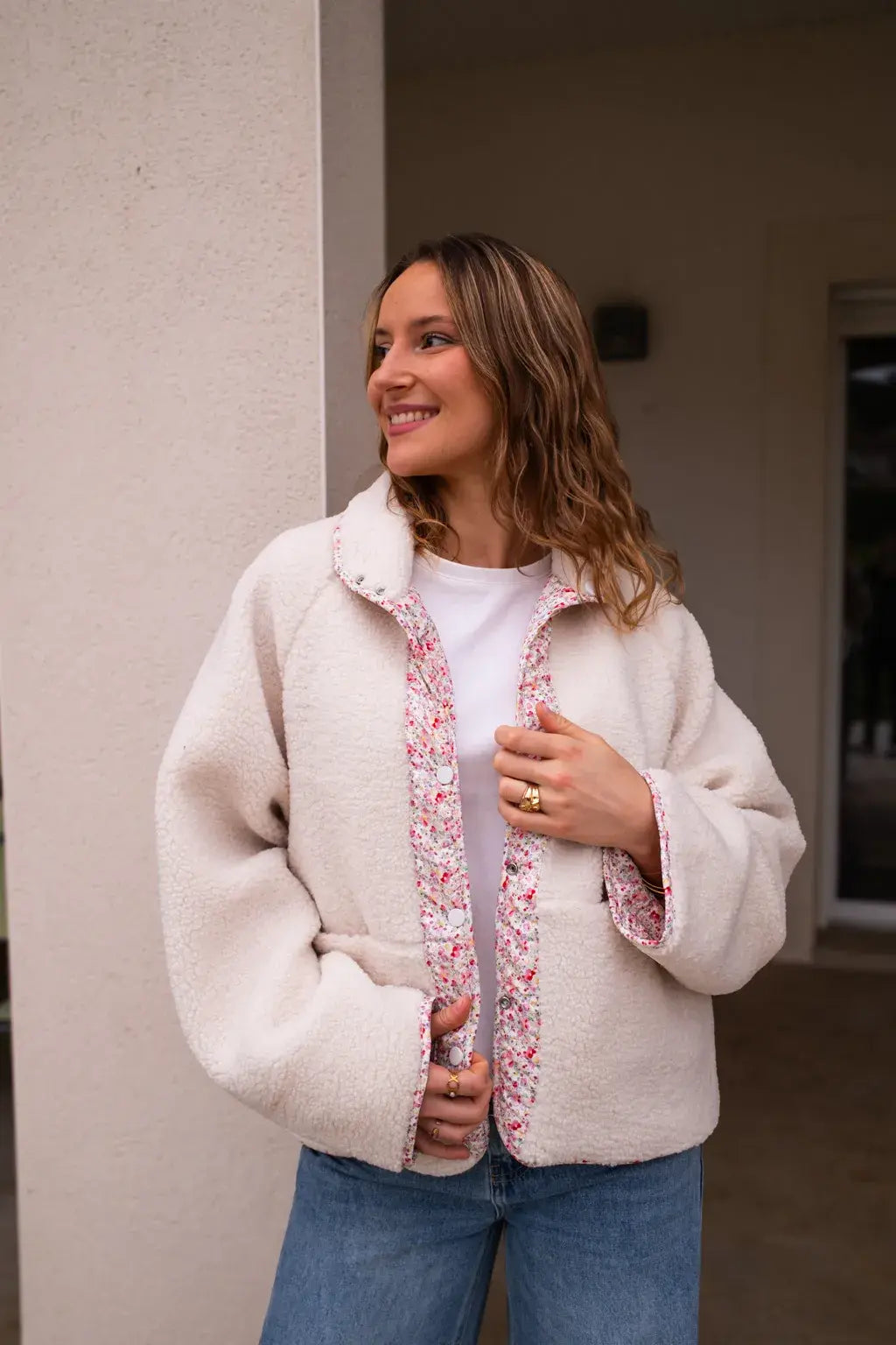 Veste réversible Suzie écru