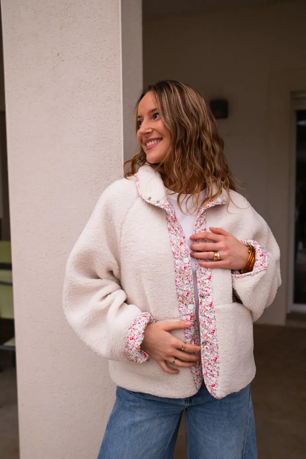 Veste réversible Suzie écru