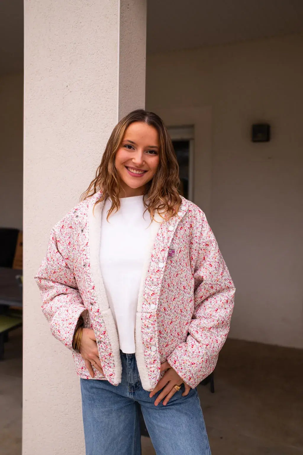 Veste réversible Suzie écru