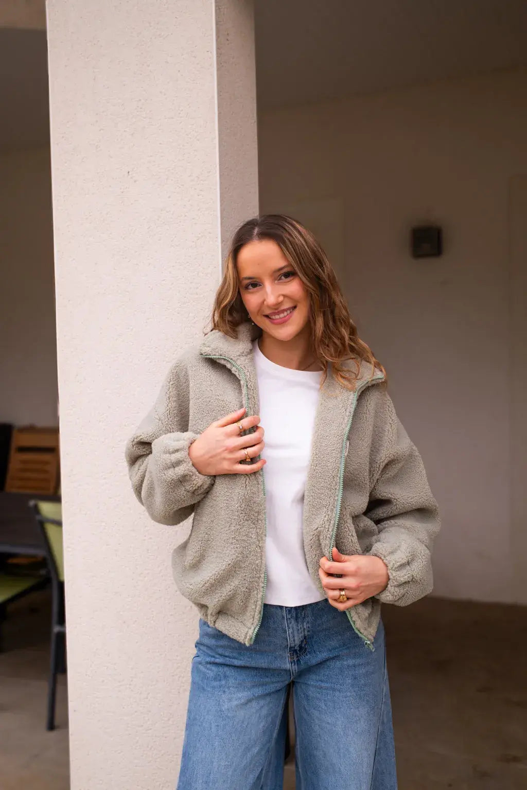 Veste polaire Sofia vert menthe