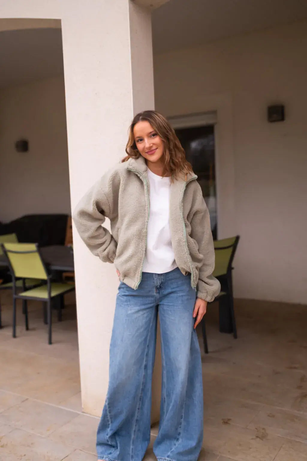 Veste polaire Sofia vert menthe