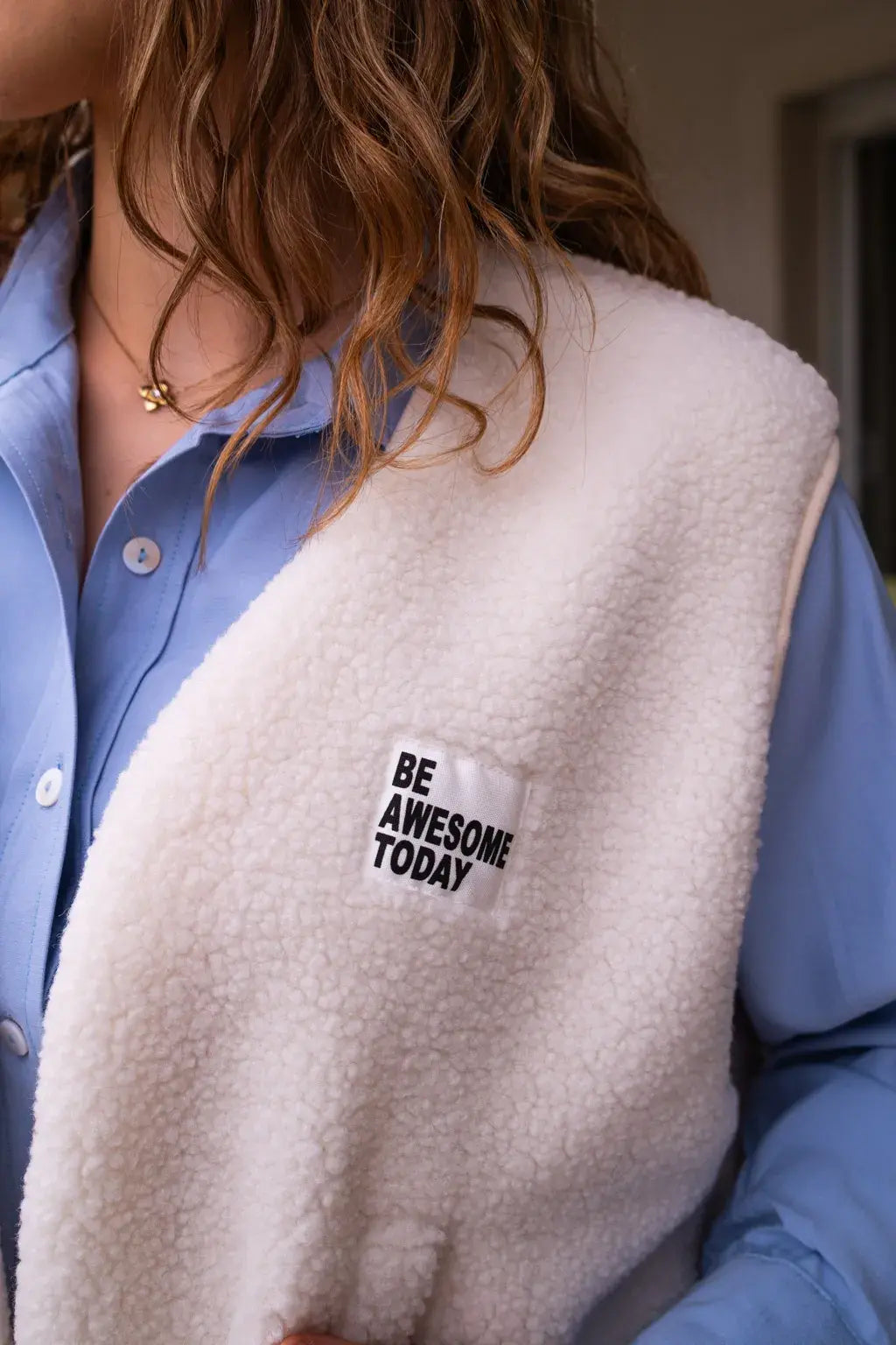 Gilet moumoute Alma écru