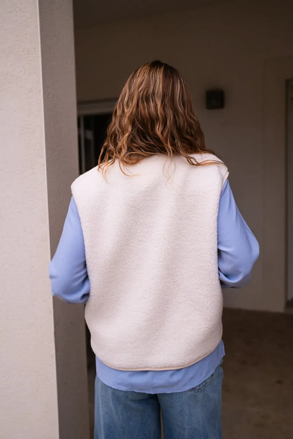 Gilet moumoute Alma écru