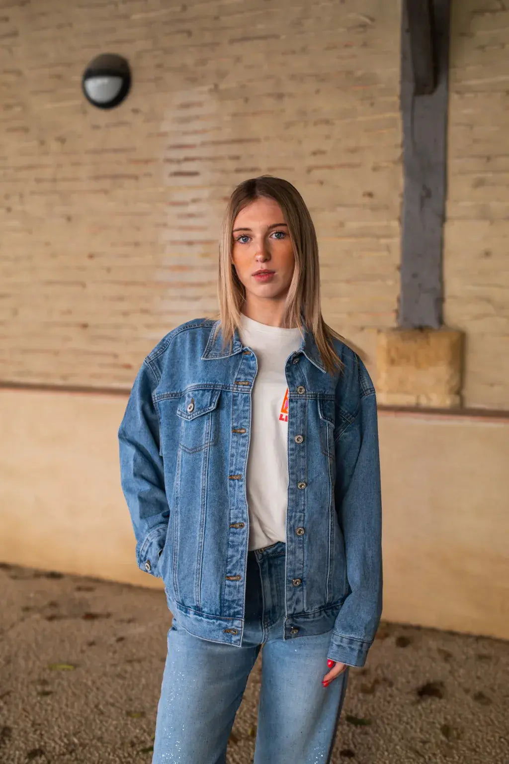 Veste en jean Palmiers