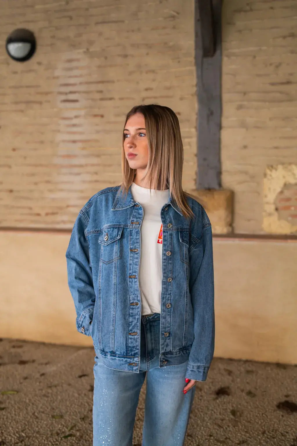 Veste en jean Palmiers