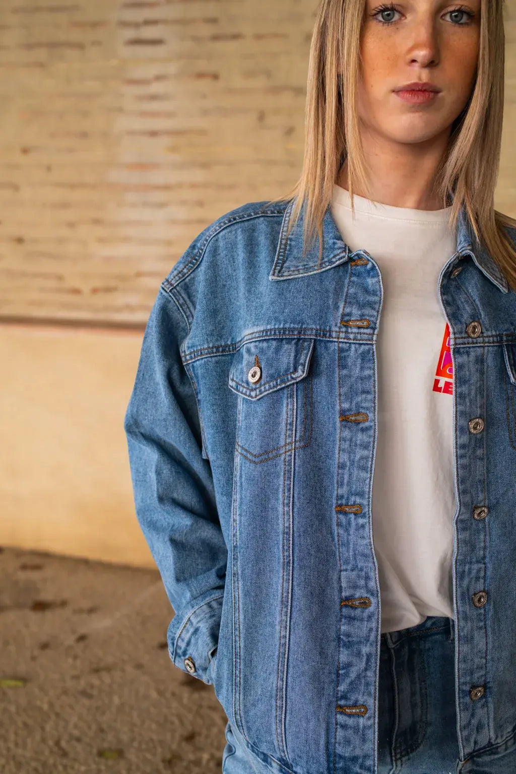 Veste en jean Palmiers