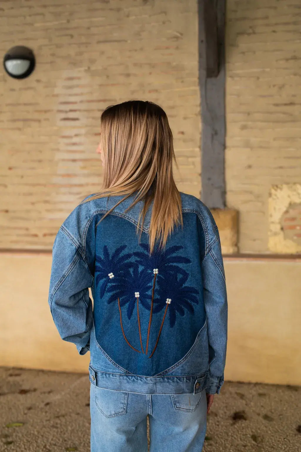 Veste en jean Palmiers