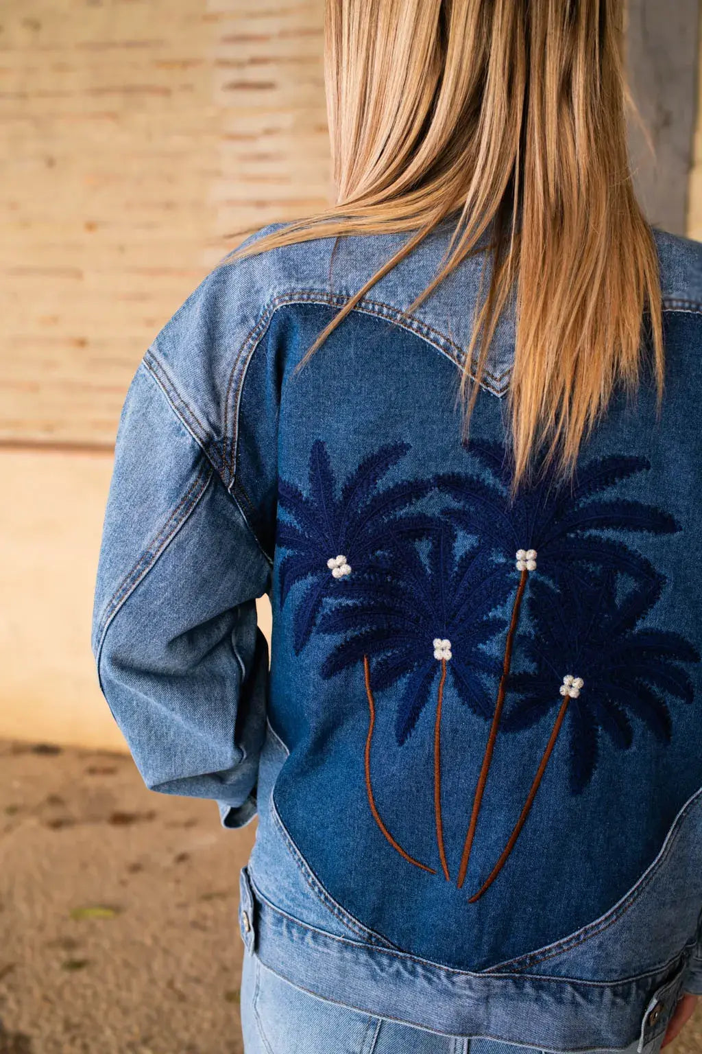 Veste en jean Palmiers