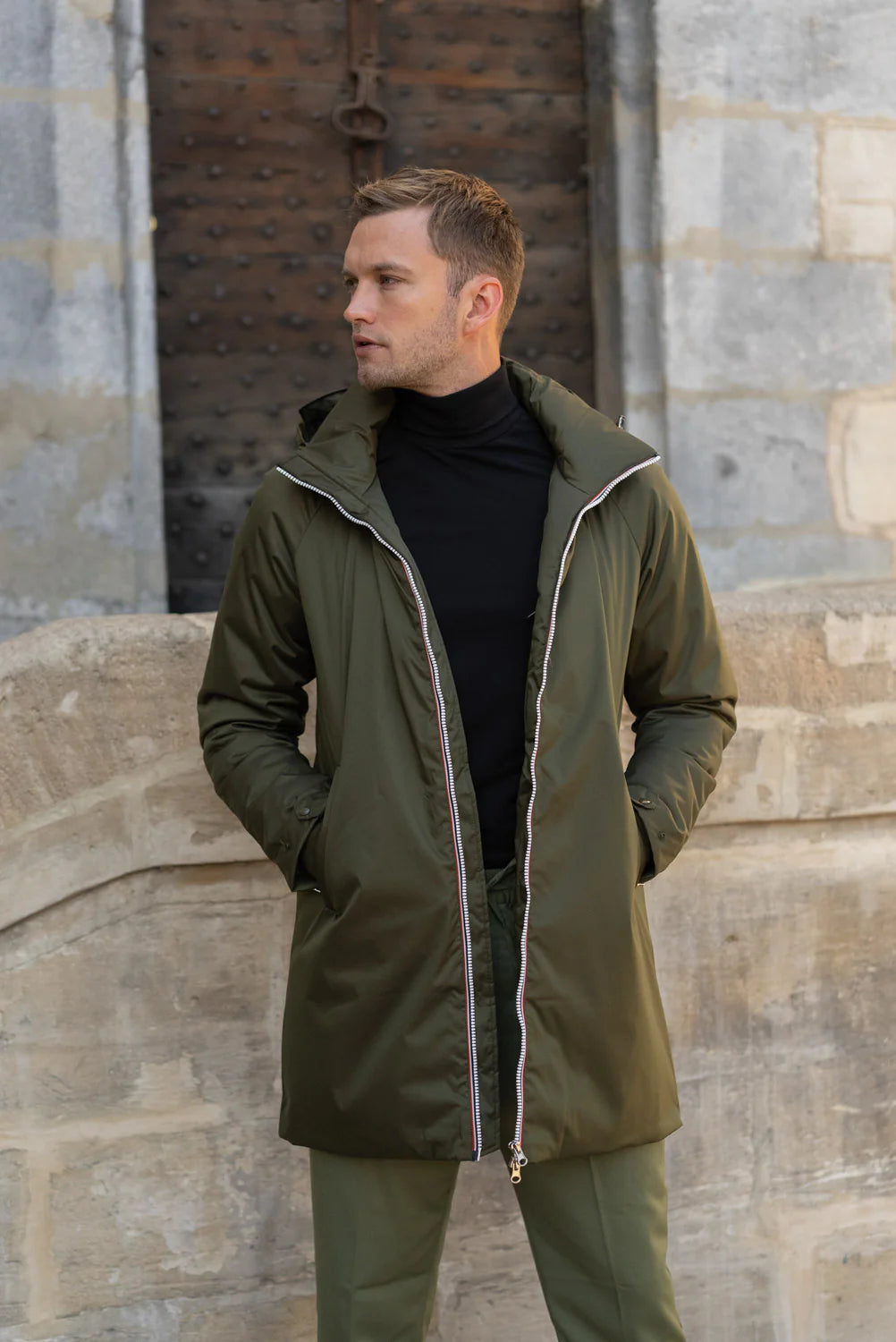 Parka longue doublure doudoune Laura Jo - Léon kaki