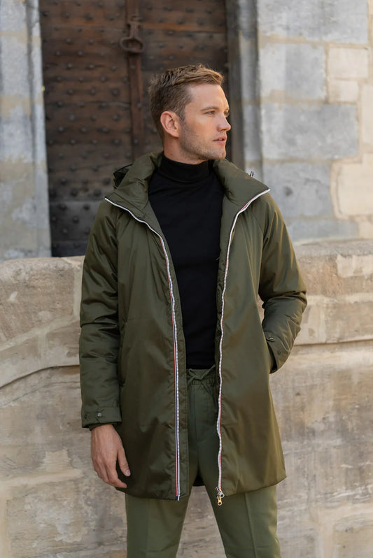 Parka longue doublure doudoune Laura Jo - Léon kaki