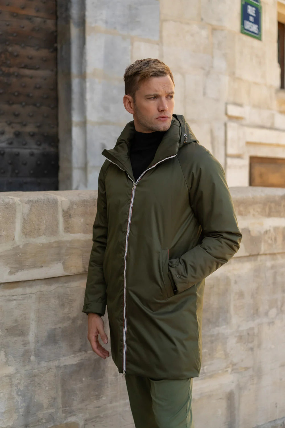 Parka longue doublure doudoune Laura Jo - Léon kaki