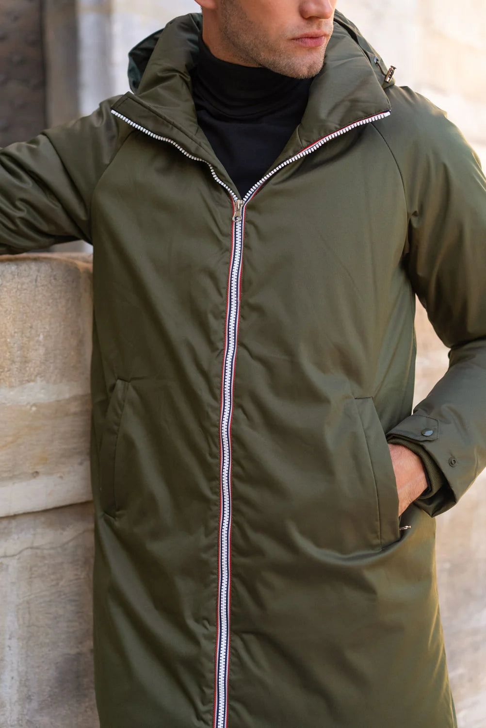 Parka longue doublure doudoune Laura Jo - Léon kaki