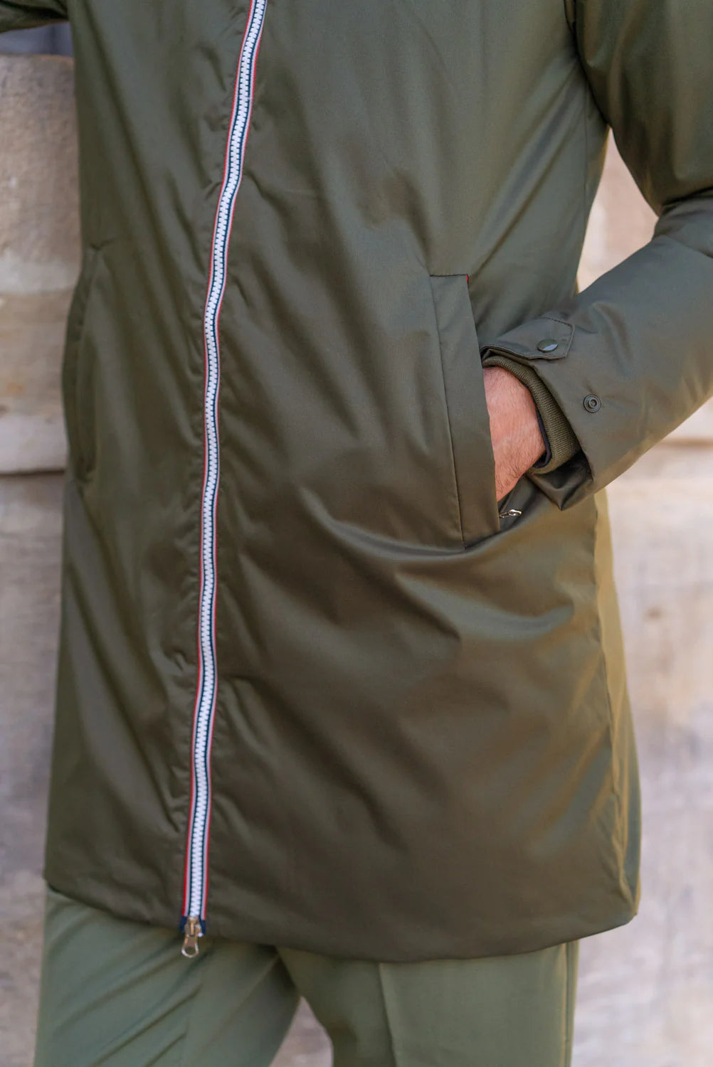 Parka longue doublure doudoune Laura Jo - Léon kaki