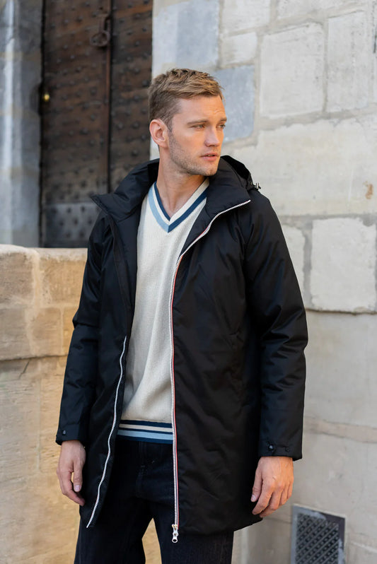 Parka longue doublure doudoune Laura Jo - Léon noire