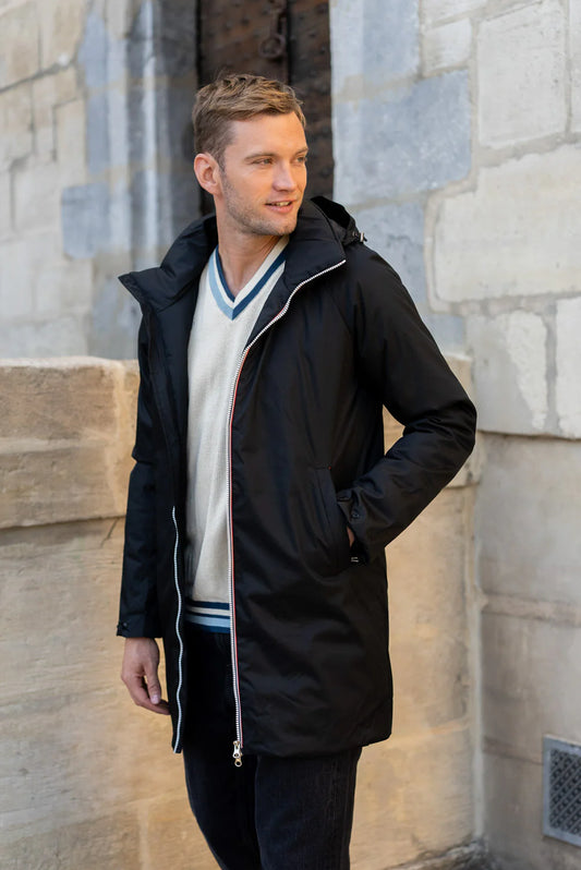 Parka longue doublure doudoune Laura Jo - Léon noire