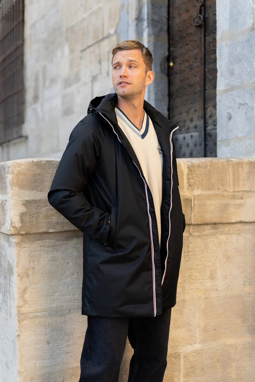 Parka longue doublure doudoune Laura Jo - Léon noire