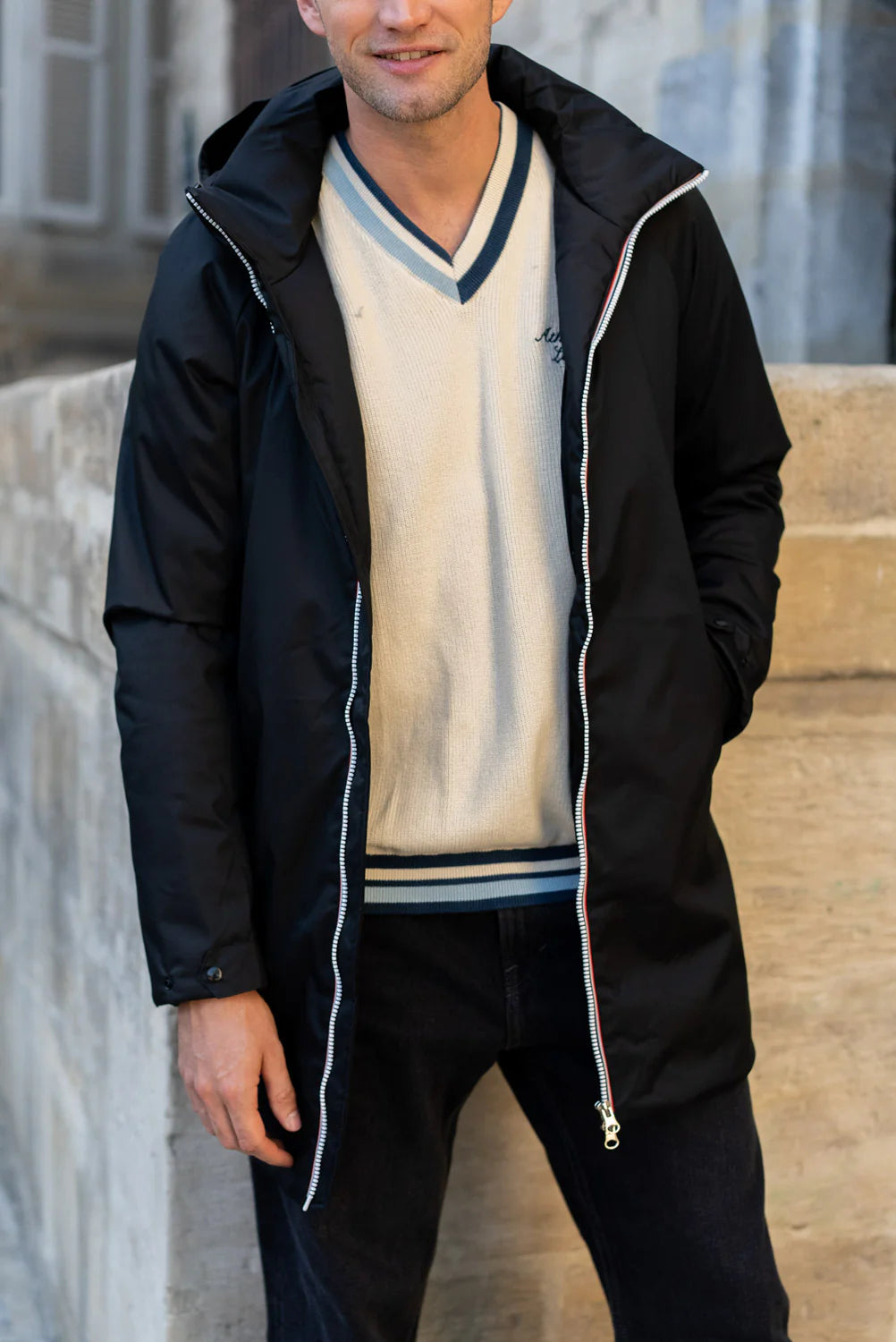 Parka longue doublure doudoune Laura Jo - Léon noire