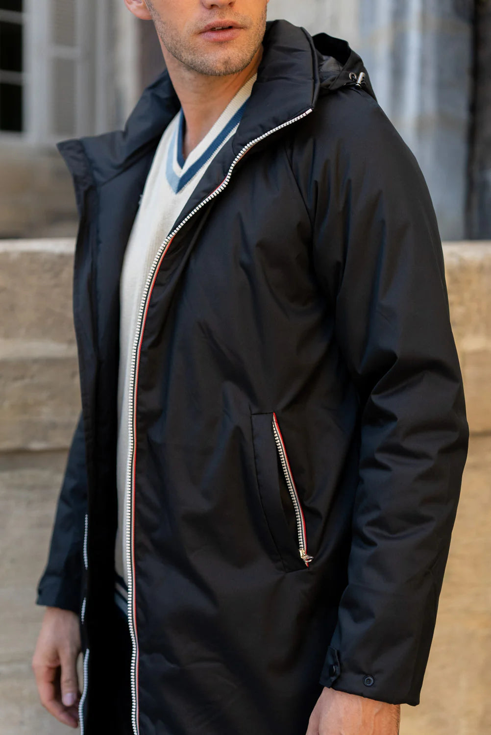 Parka longue doublure doudoune Laura Jo - Léon noire