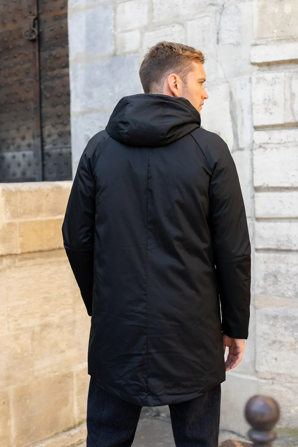 Parka longue doublure doudoune Laura Jo - Léon noire