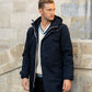 Parka longue fourrée mouton Laura Jo - Eric marine
