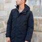 Parka longue fourrée mouton Laura Jo - Eric marine