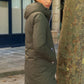 Doudoune réversible imperméable Laura Jo - Amélia kaki/dorée longue