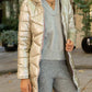 Doudoune réversible imperméable Laura Jo - Amélia kaki/dorée longue
