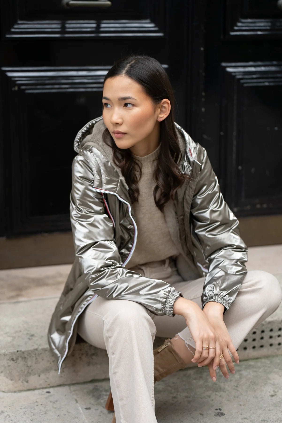 Parka fourrée imperméable Laura Jo - Harper bronze mi-longue