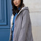 Imperméable réversible Laura Jo taupe/doré- Elena courte