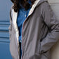 Imperméable réversible Laura Jo taupe/doré- Elena courte