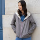 Imperméable réversible Laura Jo taupe/doré- Elena courte