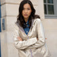 Imperméable réversible Laura Jo taupe/doré- Elena courte