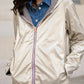 Imperméable réversible Laura Jo taupe/doré- Elena courte