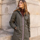 Parka fourrée imperméable Laura Jo - Albane kaki longue