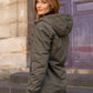 Parka fourrée imperméable Laura Jo - Albane kaki longue