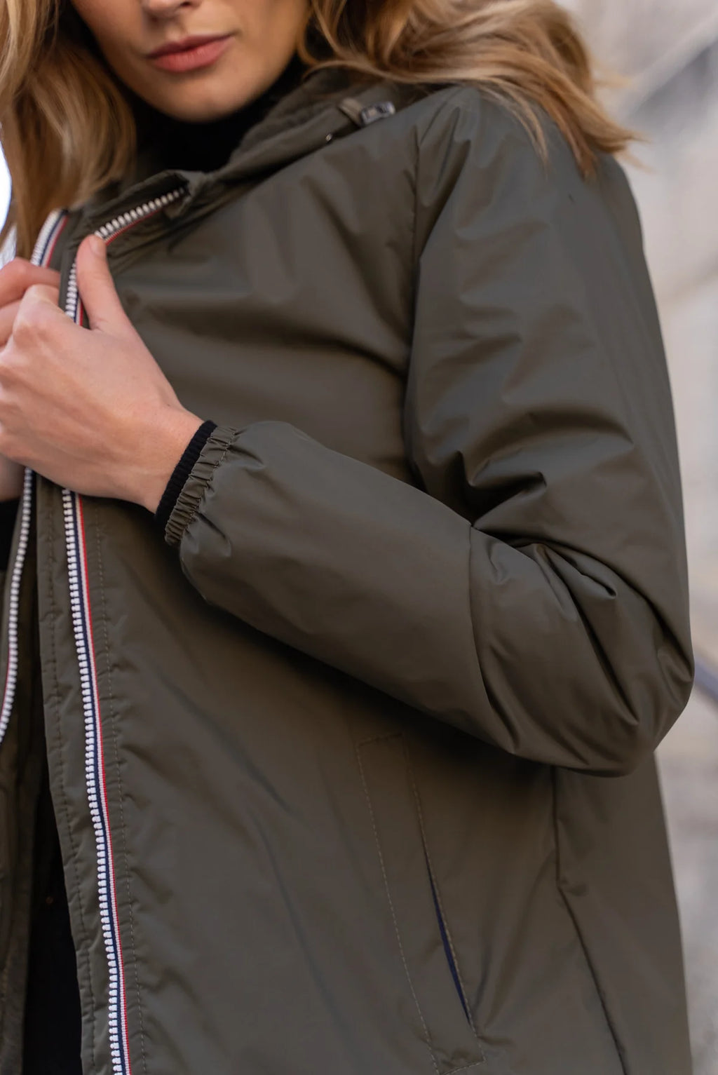 Parka fourrée imperméable Laura Jo - Albane kaki longue