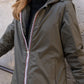 Parka fourrée imperméable Laura Jo - Albane kaki longue