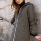 Parka fourrée imperméable Laura Jo - Albane kaki longue