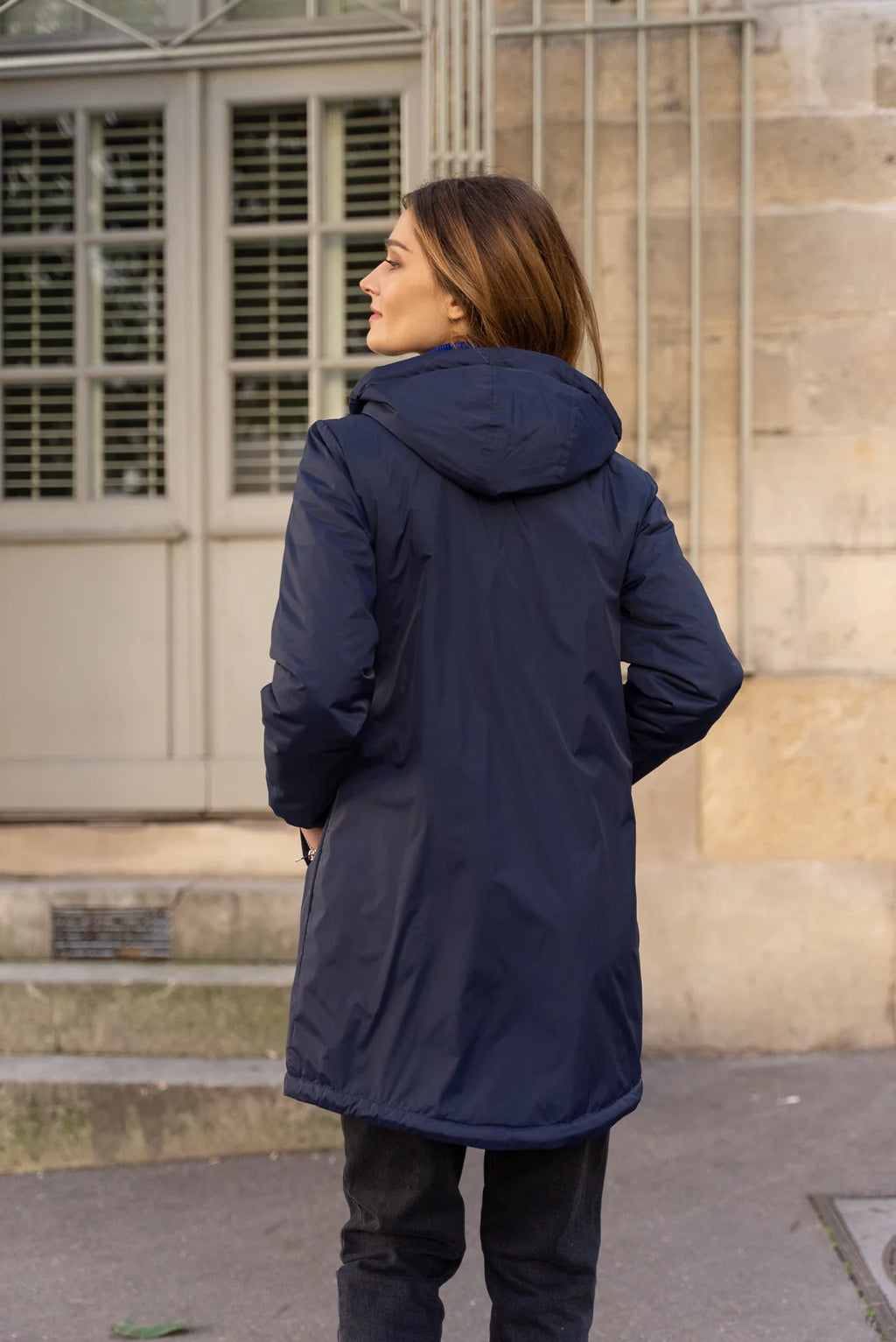 Parka fourrée imperméable Laura Jo - Albane marine longue