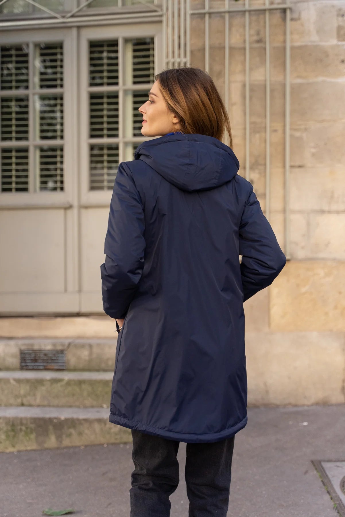 Parka fourrée imperméable Laura Jo - Albane marine longue
