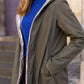 Imperméable rembourré mi-saison Laura Jo - Mandy long kaki/doré