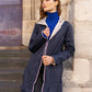 Imperméable réversible Laura Jo marine/dorée - Elena longue