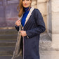 Imperméable réversible Laura Jo marine/dorée - Elena longue