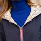 Imperméable réversible Laura Jo marine/dorée - Elena longue